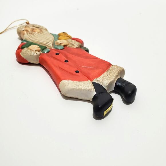 Vtg European Santa Holding Dog Christmas Hanging Ornament 9" Holiday - Picture 5 of 7